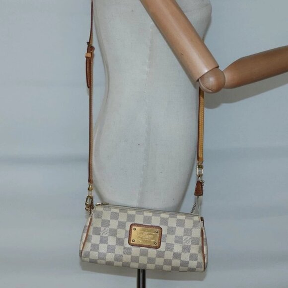 LOUIS VUITTON Damier Azur Eva Shoulder Bag 2way N55214 LV Auth 132641 - Picture 14 of 16